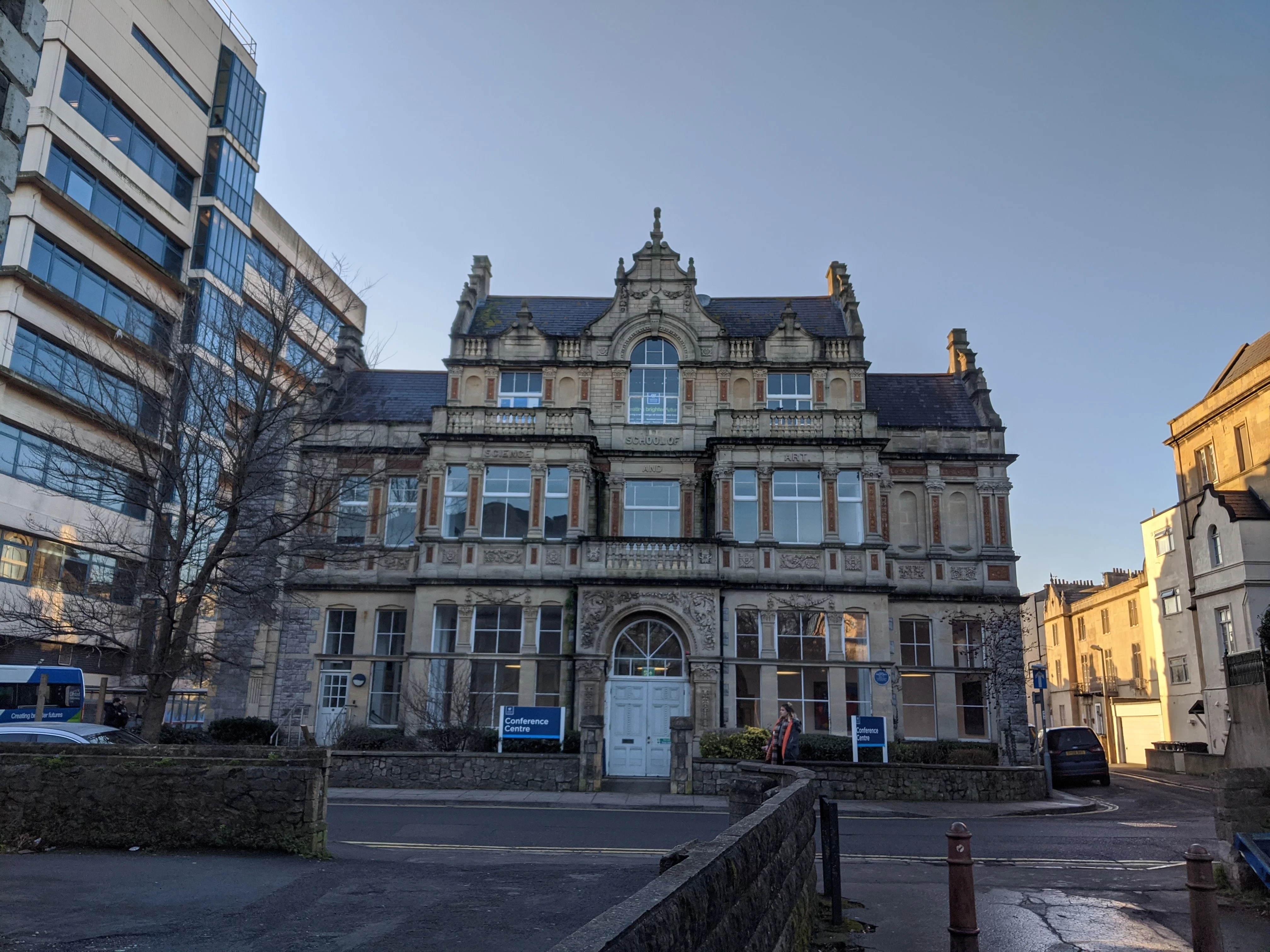 A photo of the Weston College Conference Centre on Lower Church Road in Weston-super-Mare.