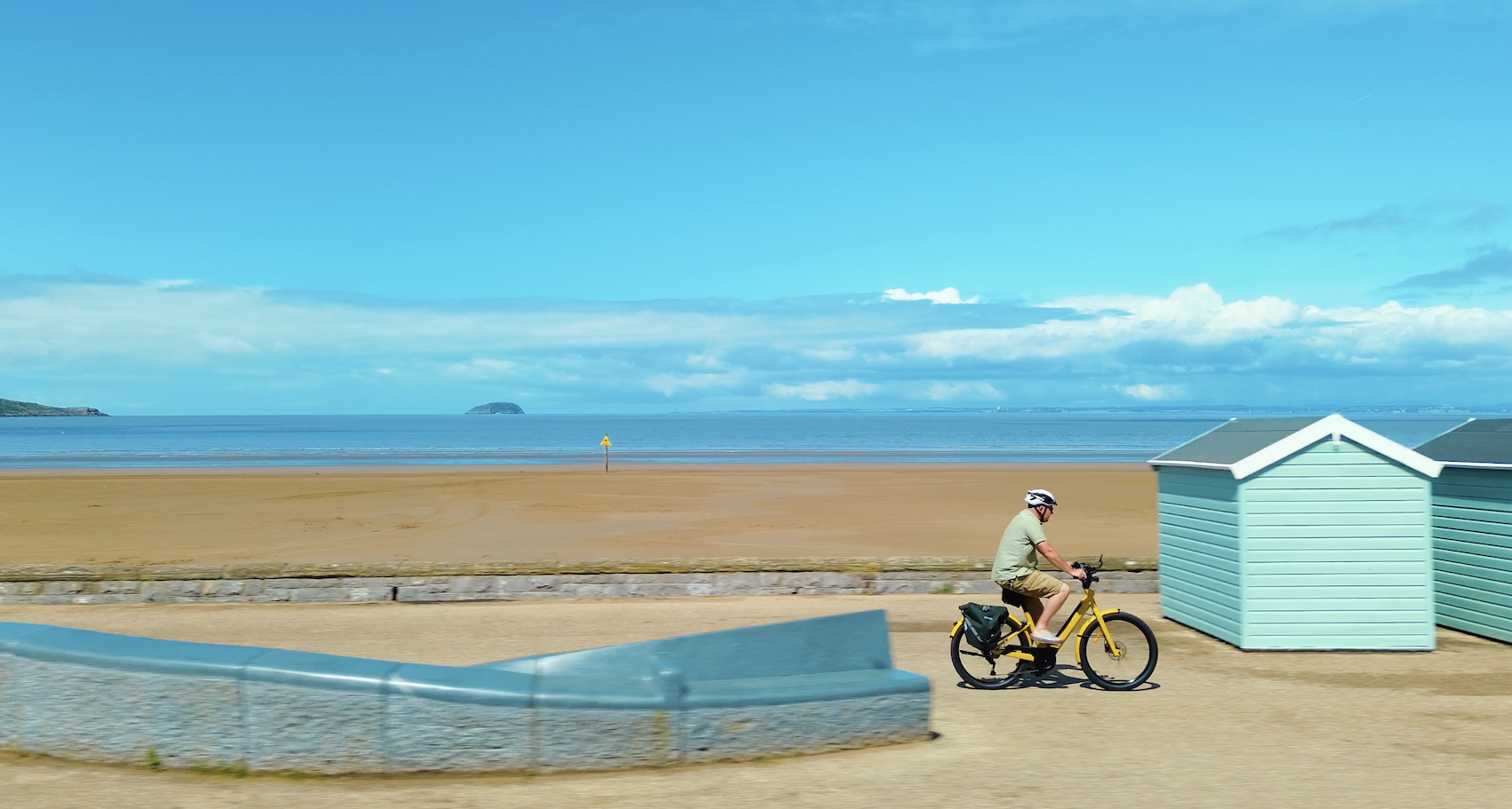 Cycling Weston-super-Mare seafront